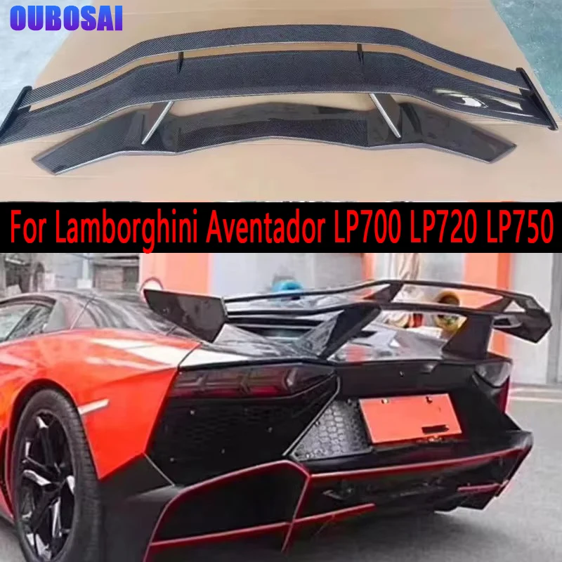 

Задние плавники из углеродного волокна для Lamborghini Aventador LP700 LP720 LP750, задний спойлер, направляющее крыло, переключатель заднего крыла, комплект автозапчастей
