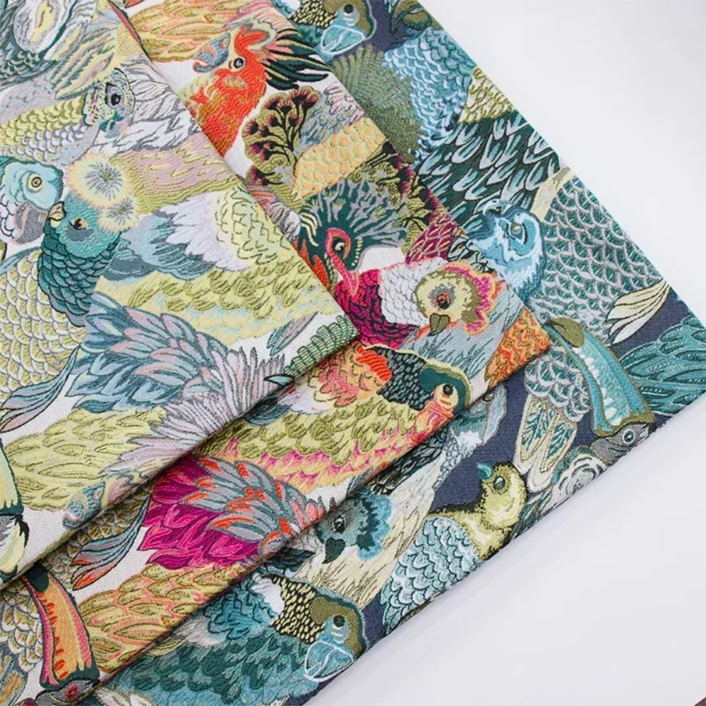 

Ретро окрашенная пряжа жаккардовая ткань для одежды, диванная подушка, скатерть, дизайнерский материал для шитья своими руками, ткань ручной работы