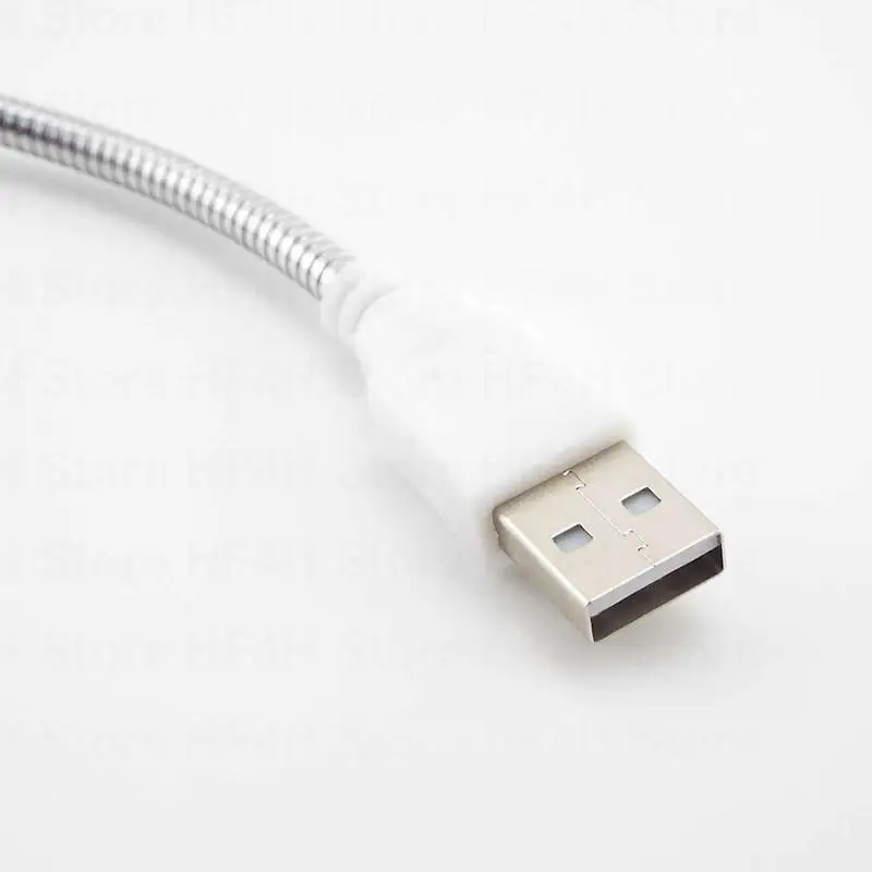 DC 5v USB złącze męskie do żeńskiego elastyczny wąż Adapter do zasilacza metalowy przewód przedłużacz biurka wentylator z lampką LED B4