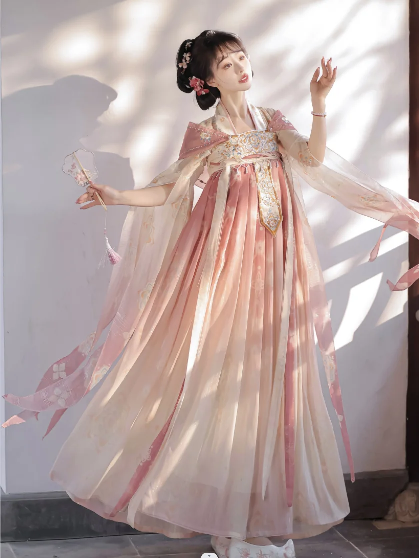 Hanfu Female ClothesTang Style Chest Length Skirt Embroidered Chinese Style Cosplay Costume Hanfu Dress