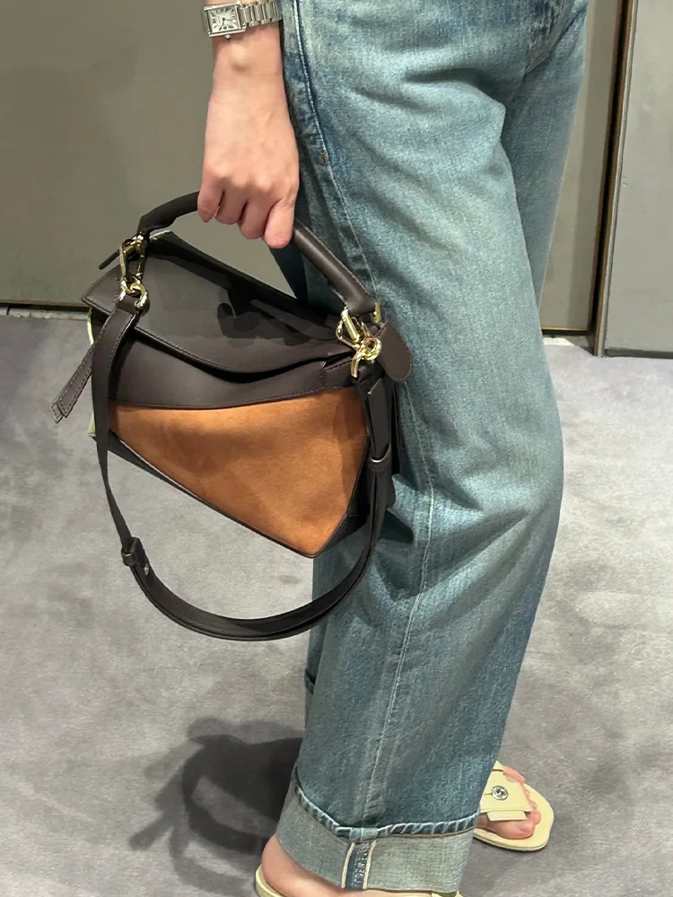 Minimalist Genuine Leather Crossbody Bag for Women