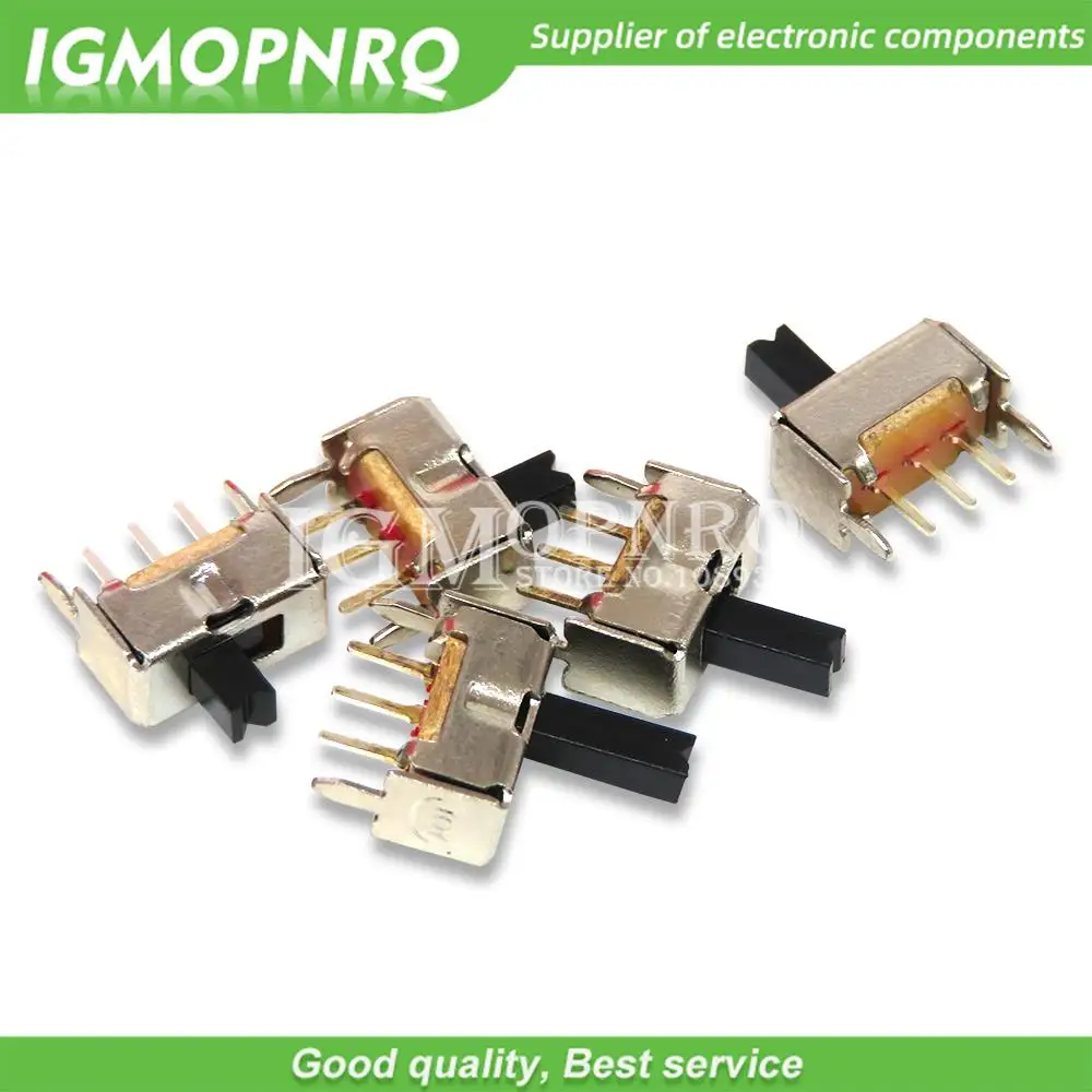 50pcs SS12D07VG2/3/4/5/6 Miniature Slide Switch SPDT 3 Pin PCB 2 Position 1P2T Side Knob Handle High 2/3/4/5/6mm IGMOPNRQ