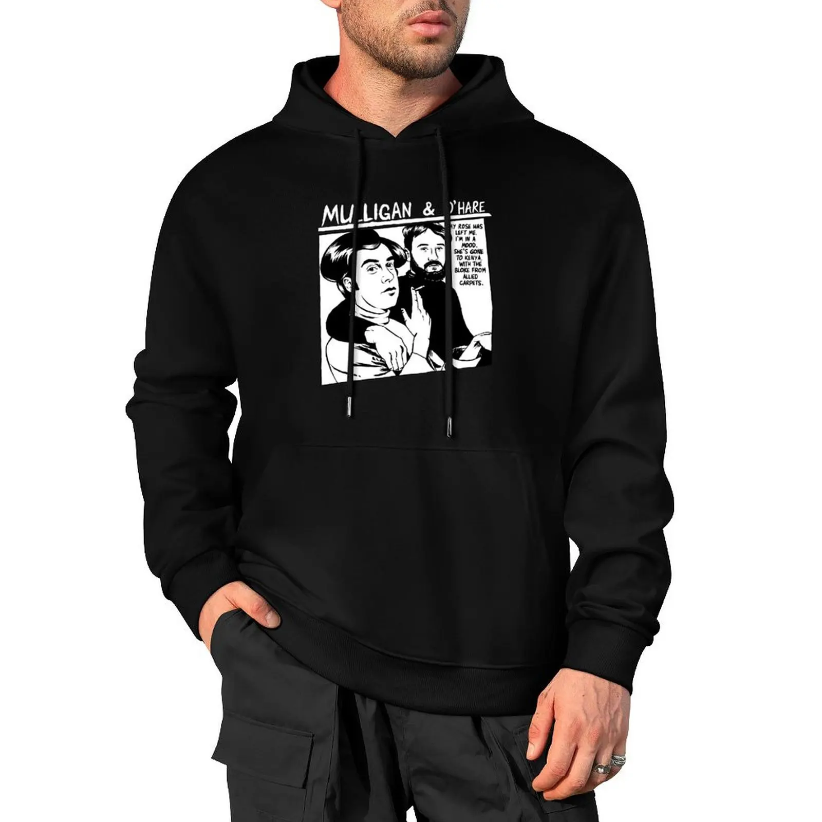 Mulligoo & O'Hare (White Version - Incase you wanted a black shirt) Pullover Hoodie men's sweat-shirt japanese hoodie