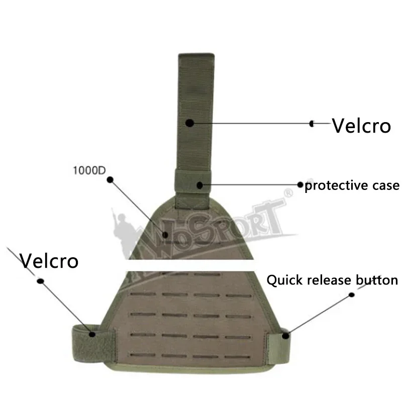 Tactical Drop Leg Platform Molle Rig Gun Holster Magazine Pouch Platform Hunting Thigh Rig Panel Universal Adjustable Belt Strap