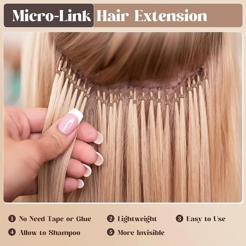Professional Salon Hair Extension Installation Set, Storage Box with 6 Colors Micro Rings, Pliers, Threader Needles
