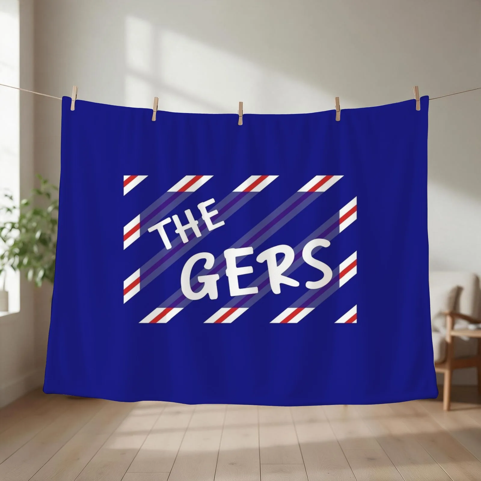 Glasgow Gers Watp Throw Blanket couch cozy soft plush fuzzy picnic outdoor blanket