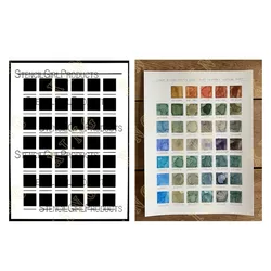 2022 New Color Swatch Grid Stencil Decor Diy Graphics Painting Scrapbooking Stamp Ornament Album Embossed Template Reusable