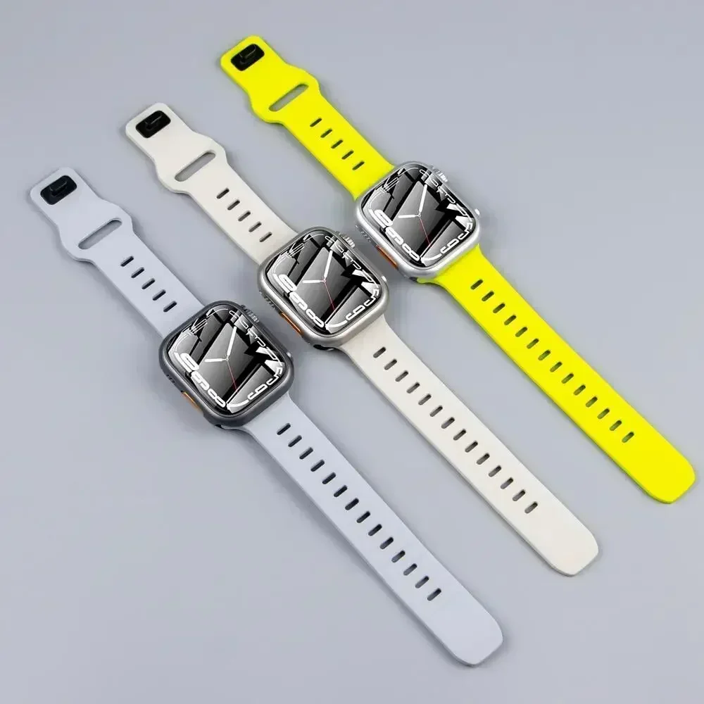 360 Waterproof Case+Silicone Strap for Apple Watch 9 8 7 Band Appearance Upgrade Ultra 49mm Iwatch Series 8 7 6 SE 5 4 3 2 1