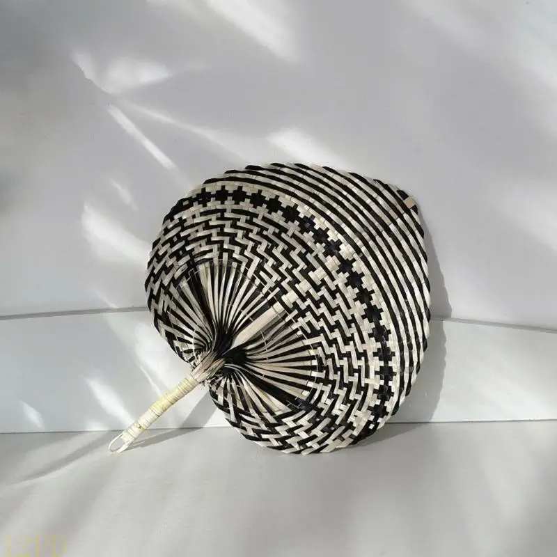 12PD Artisanal Woven Fan Vintaged Designs Multipurpose Cooling Tool For Babies