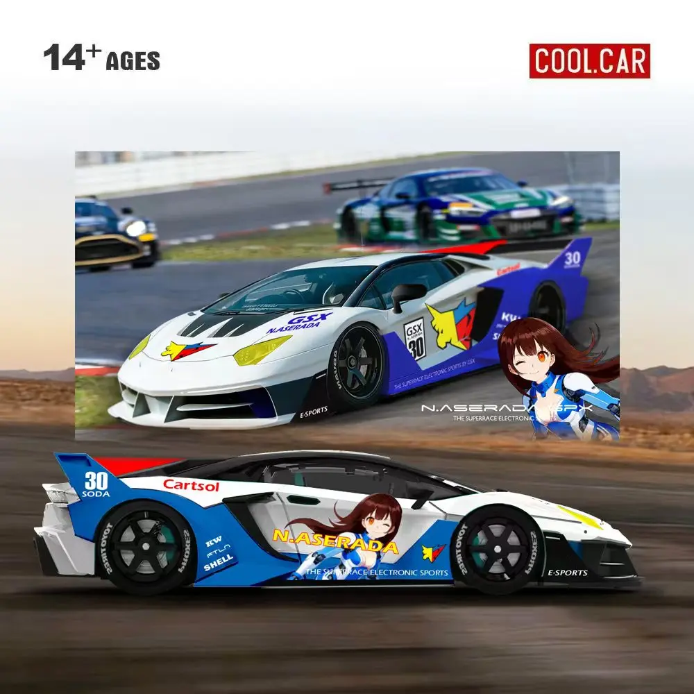 *Pre-order*Cool Auto 1:64 GTEVO Superrace Elektronische Sport Schilderen Simulatie Legering Model Auto voor Collectie & Display & Gift