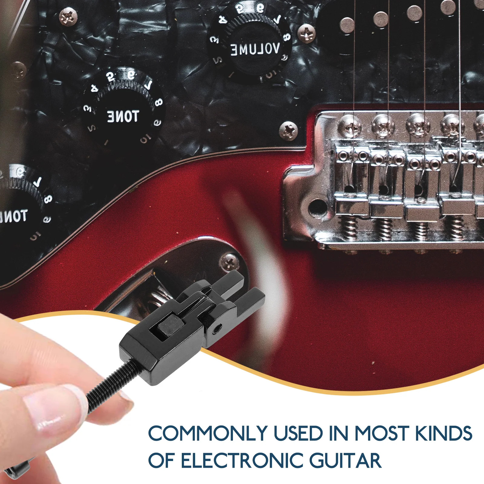 

6 Pcs Double-shaking Bridge Accessories Electric Guitar Tremolo Kit Saddle Zinc Alloy Locking Saddles