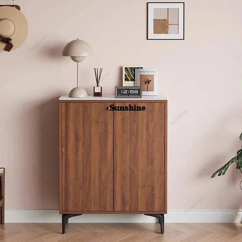 Mueble Zapatero de Lujo, Organizador de Zapatos, Mueble de Almacenamiento Móvil para Sala de Estar, Estante Vertical para Zapatos, Mueble de Entrada, FT