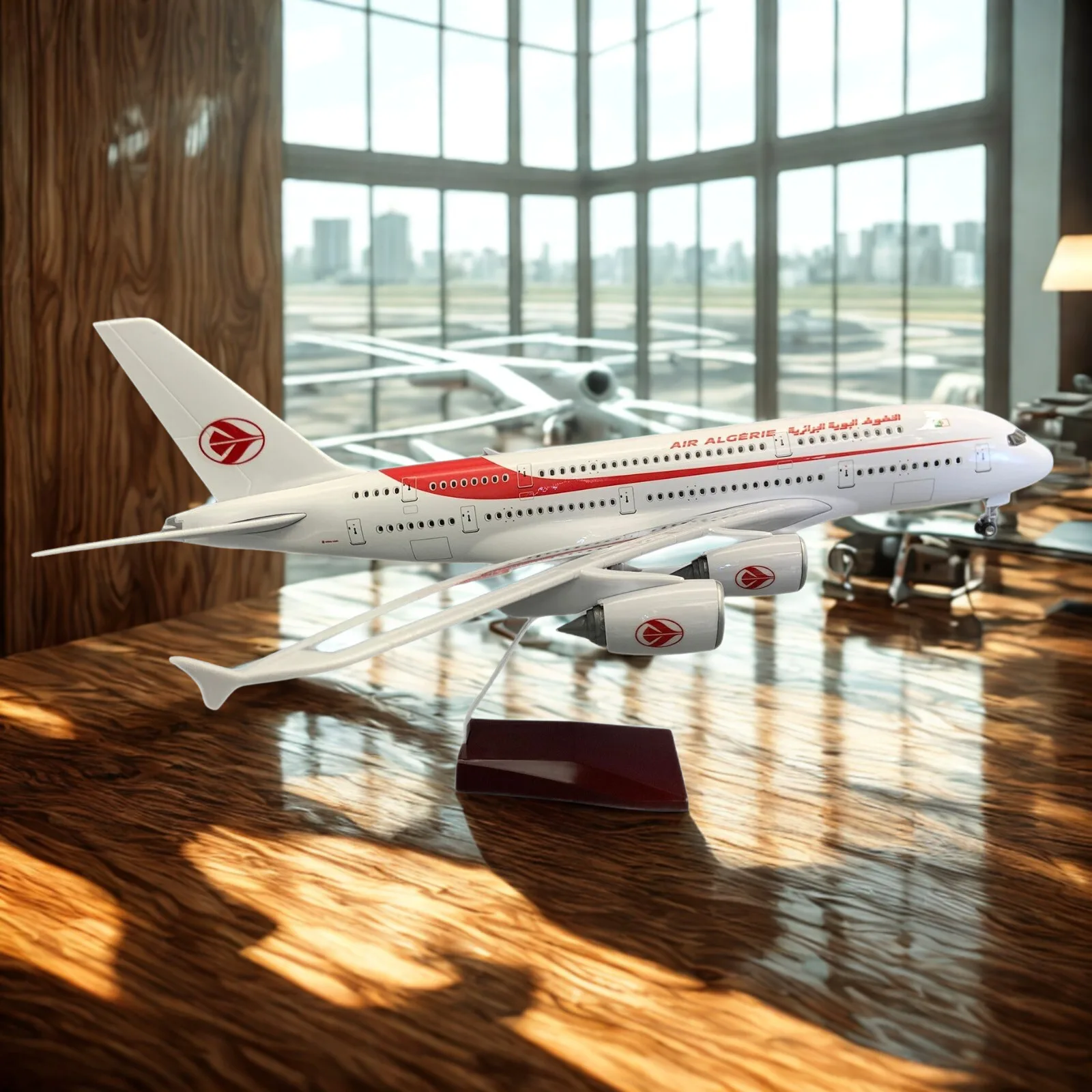 

47CM airplane model A380 Air Algerie Airline Model Resin Miniature Die-cast airplane for Collectible Gift Children toys