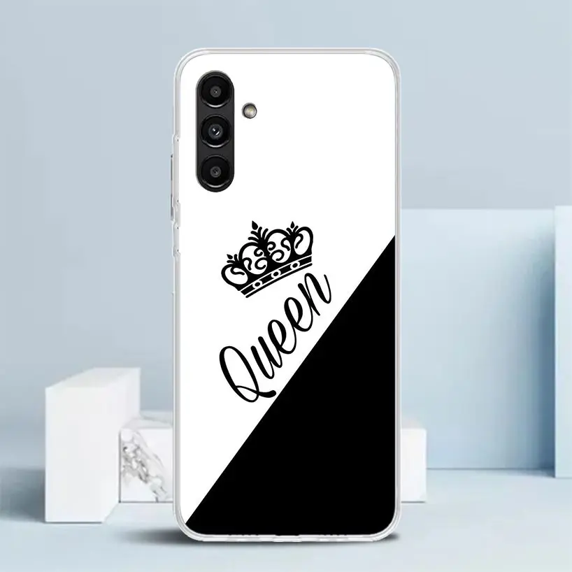 Lovers King Queen Phone Case For Samsung Galaxy A15 A14 A13 A12 A55 A54 A53 A52 A35 A34 A33 A32 A25 A24 A23 A22 A04S A03S A02S