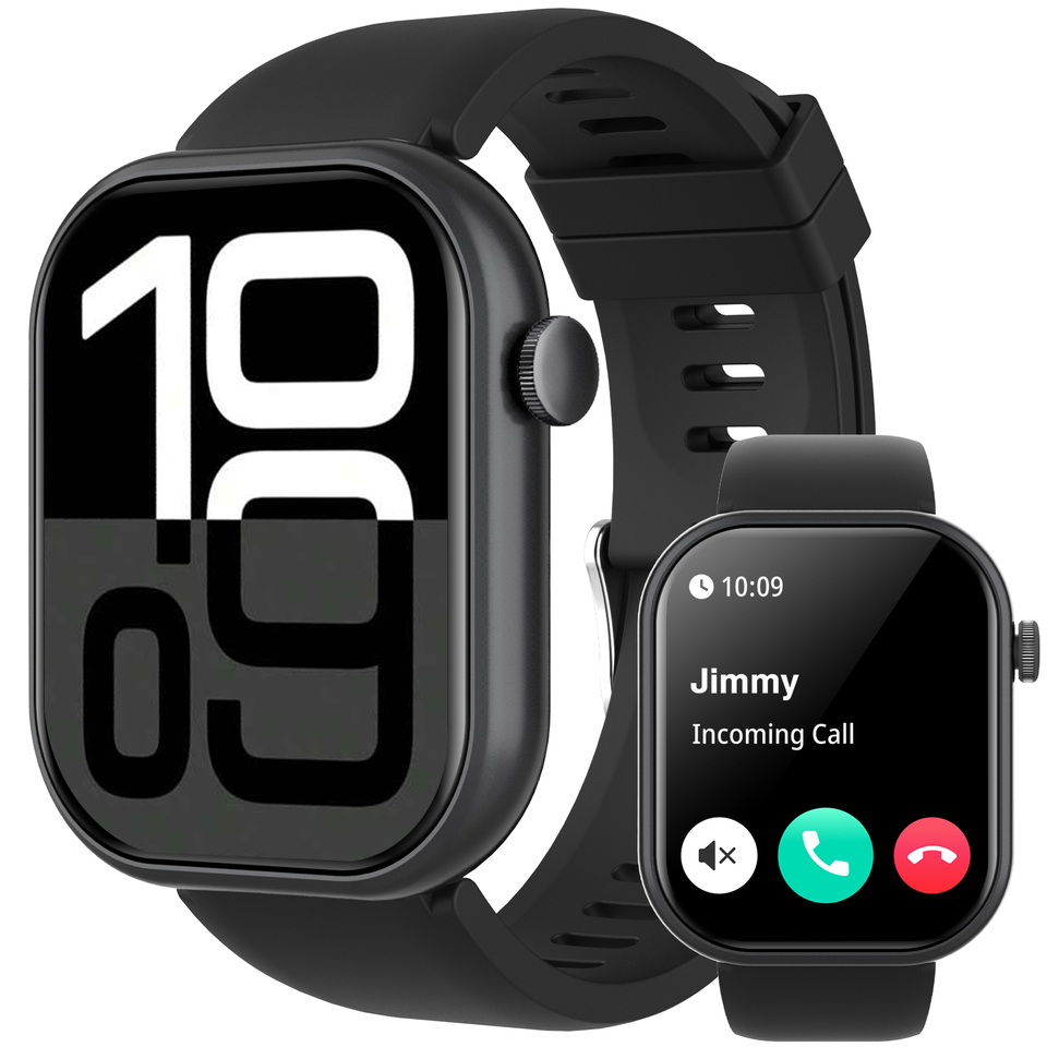  Smart Watch, Wireless Call/Dial, Multiple APP Alerts, Sports Watch, Customized Wallpaper, iPhone/Andriod 