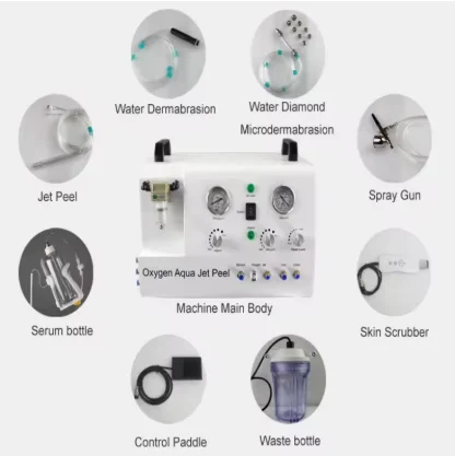 Water Jet Peel Small Bubble Instrument Microdermabrasion Oxygen for Skin Rejuvenation Acne Blackhead Removal Facial Treatment