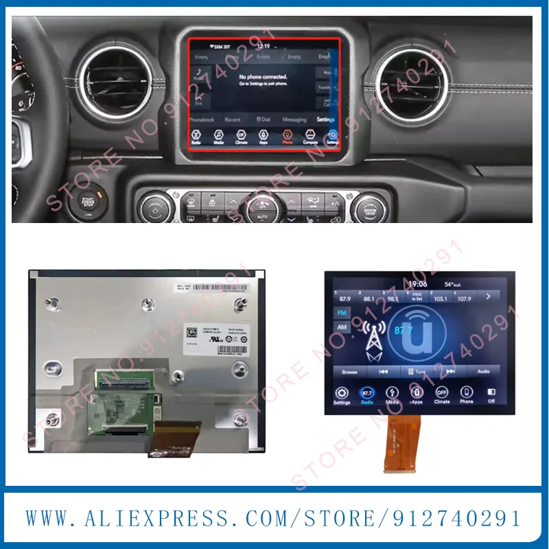 

LA084X01-SL02 LA084X01-SL03 LA084X01-SL01 для Jeep Grand Cherokee Uconnect 2018-2020 ЖК-дисплей с сенсорным экраном LA084X01 SL01 SL02