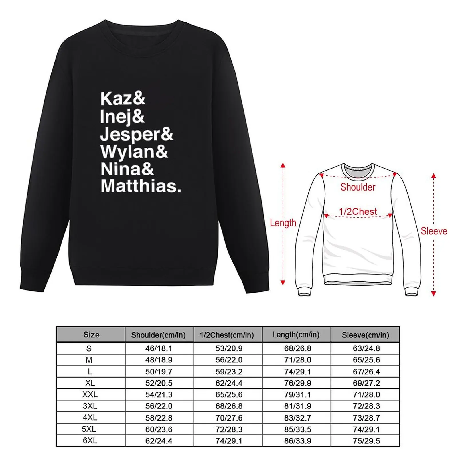 Kaz & Inej & Jesper & Wylan Nina Matthias. (Six of Crows Inverse) Sweatshirt graphic t shirts men blouse sweatshirt men