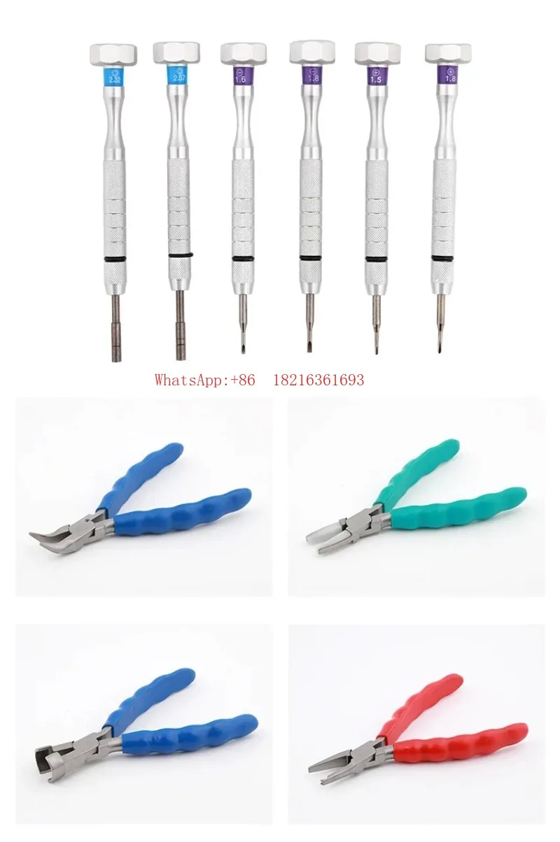 I182 Store Pinze Per Viti Per Riparazione Occhiali Colore 8 + 6