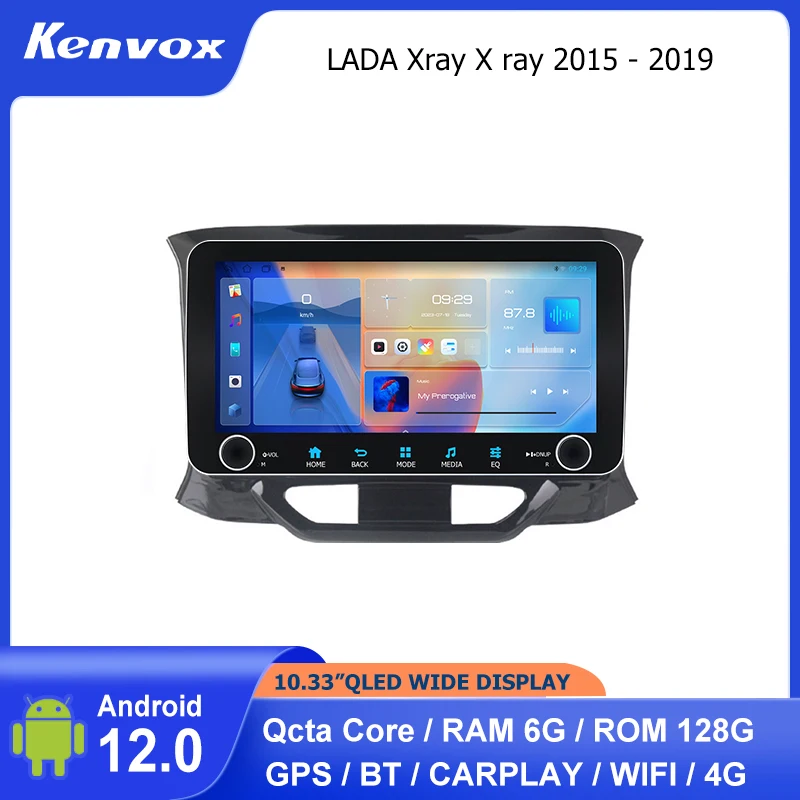 

10.33"WIDE QLED 2 din Android Car radio For LADA Xray X ray 2015 - 2019 Multimedia GPS Navigation Autoradio video head unit