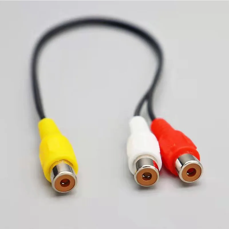 

0.25m RCA Female to Dual RCA Female Audio Splitter Cable - Y-Adapter for AV Equipment & Home Theater