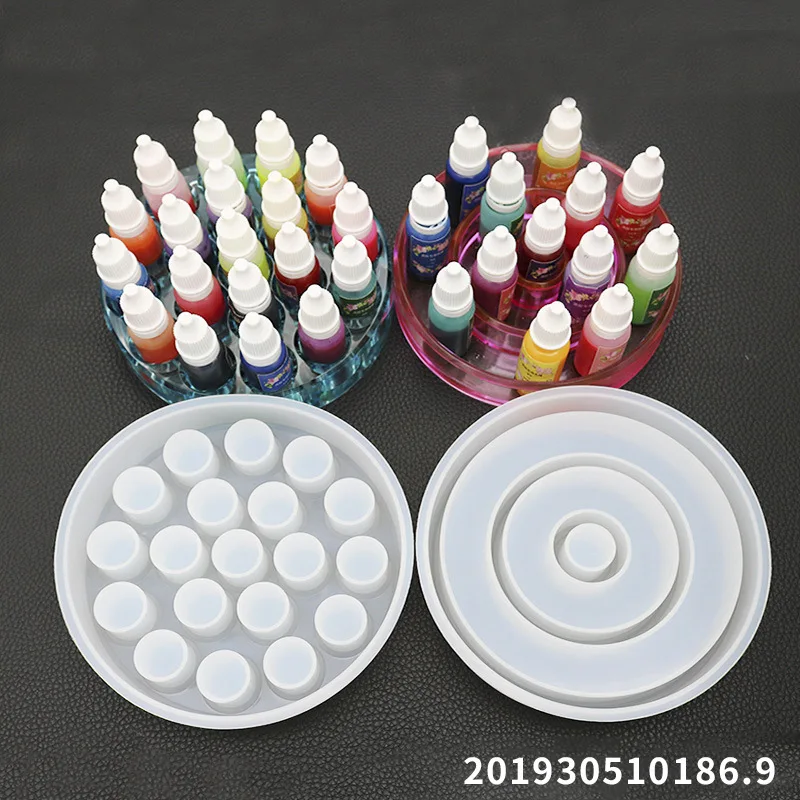 Resin Silicone Mold Cosmetic Organizer Silicone Mould, Dye And Lipstick Holder Making
