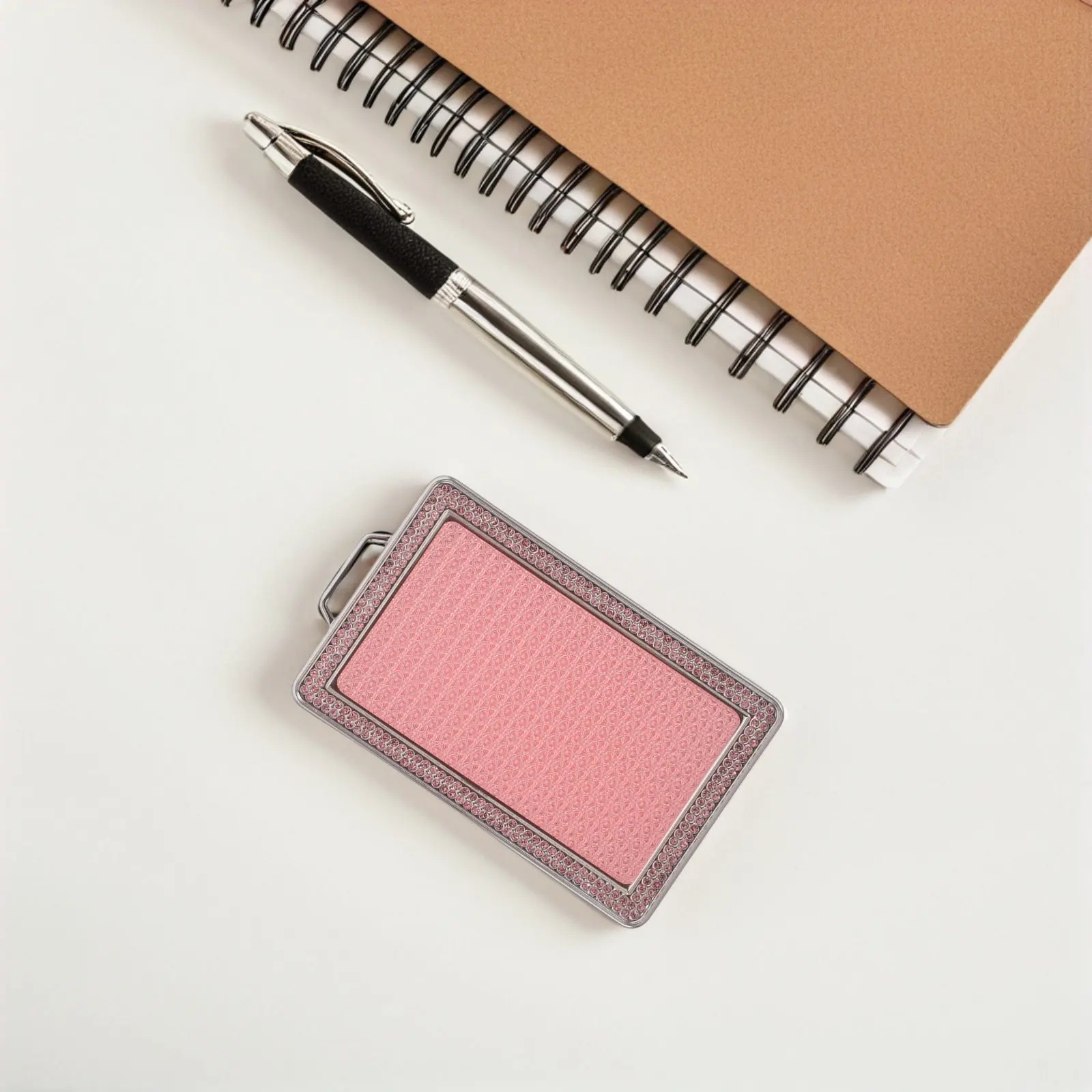 

Bling Glitter Car Key Case Cover Rhinestone Key Card Holder Badge Holder Clip Keychain for Id Access Cards Women Stylish