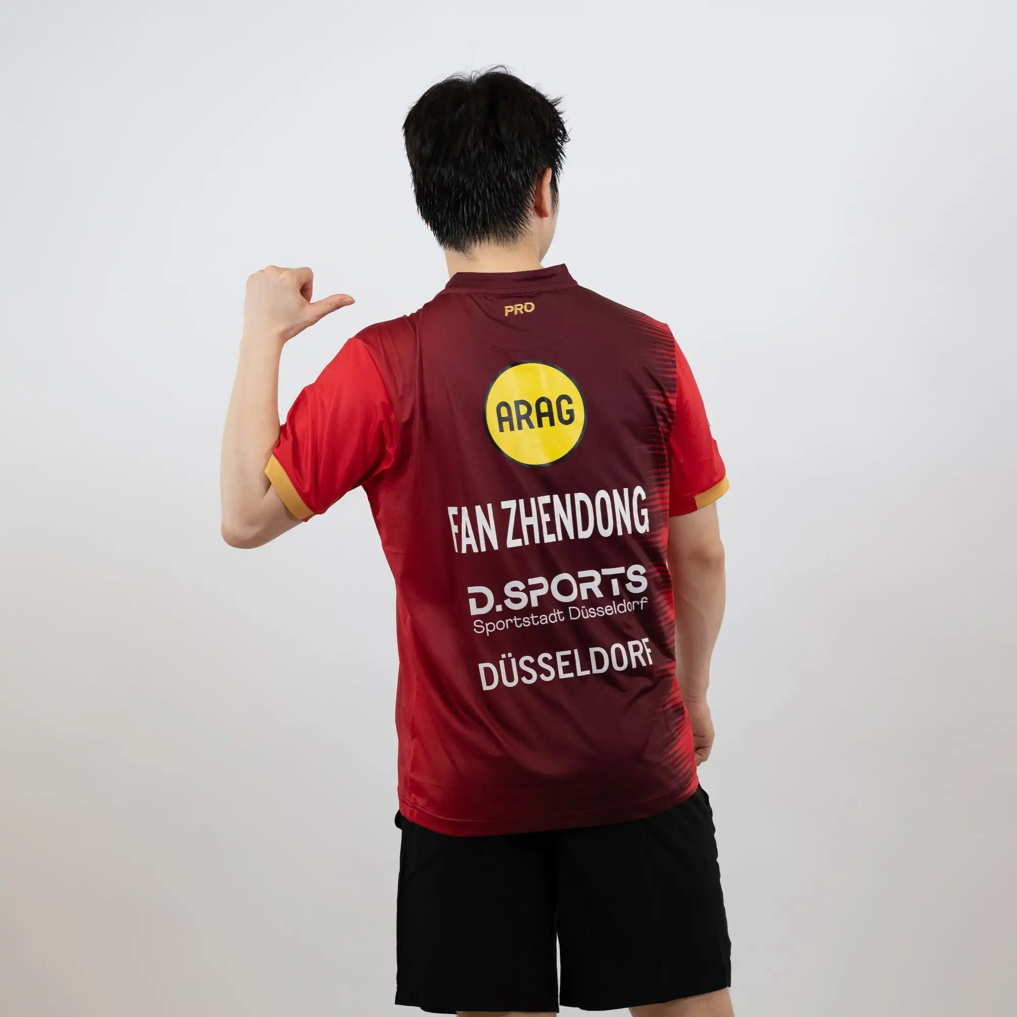 Borussia Düsseldorf Fan Zhendong 3D-Druck-Trikot Herren Atmungsaktives Schnelltrocknendes Kurzarm-T-Shirt Familien-Partnerlook – Detail 4