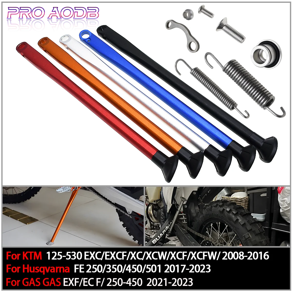 

New Motorcycle Kickstand Side Kick Stand Spring Kit For Husqvarna TE FE TX FX FS 150 250 300 350 450 501 For Husaberg GAS GAS