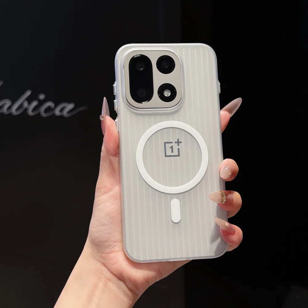 Magnetic Case for OnePlus 15 13T 12 Ace 6 5 Pro 3 2 Ace3Pro Turbo6, Shockproof PC Hard Cover with Metal Buttons rosted Skin-feel