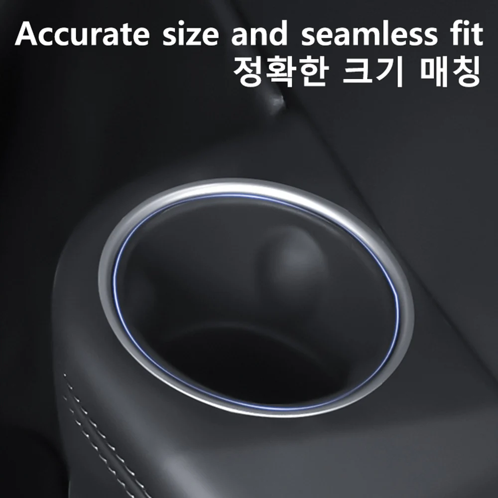 2er-Set Getränkehalter für die 3. Reihe, passend für Tesla Model Y L 6-Sitzer 2026, Silikon-Flaschenhalterung, kratzfestes Interieur-Styling – Detail 7