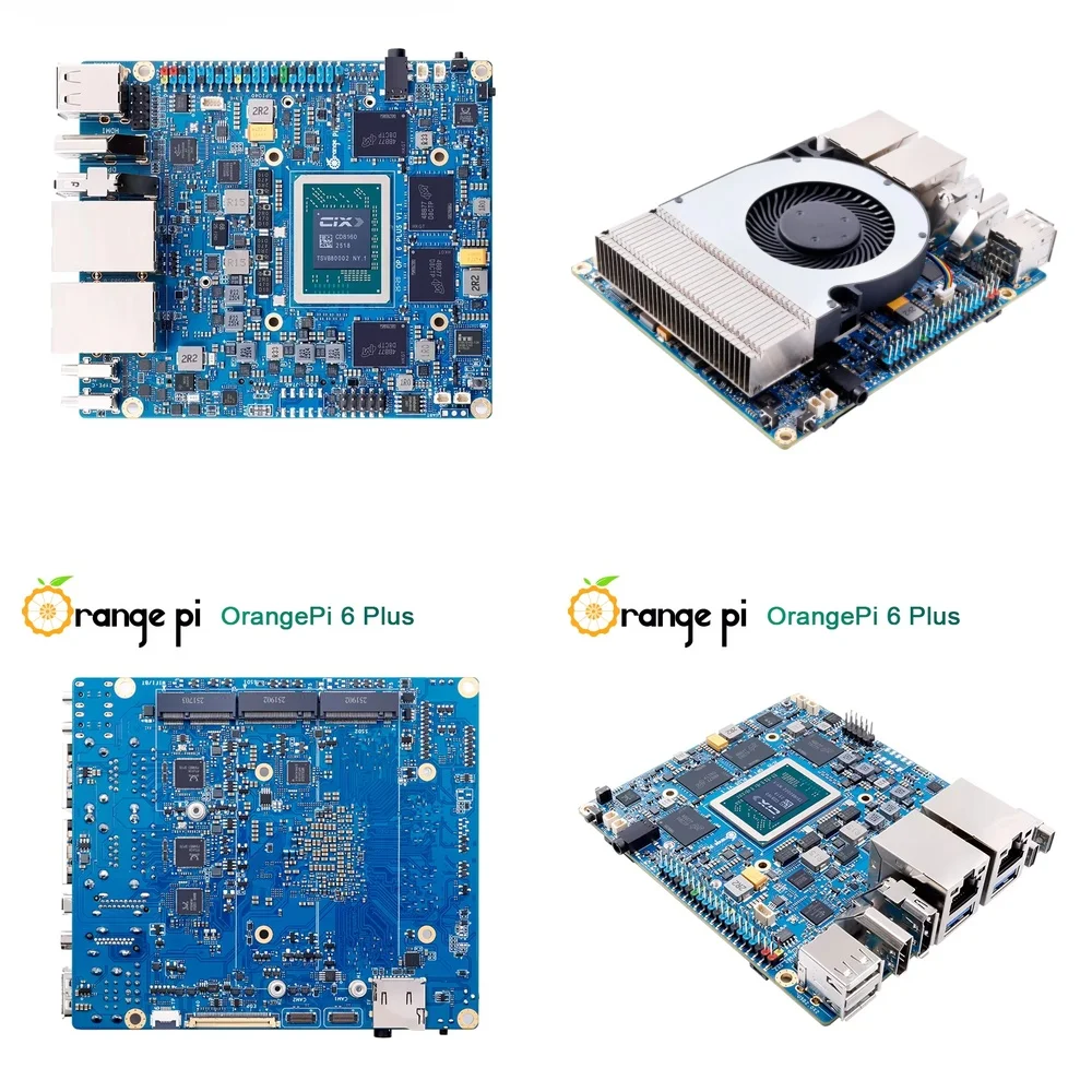 

Chipboard Orange Pi 6 Plus Development Board for Single Board Computer with 16GB RAM Heat Sink 100W 20V5A Type C Power Supply