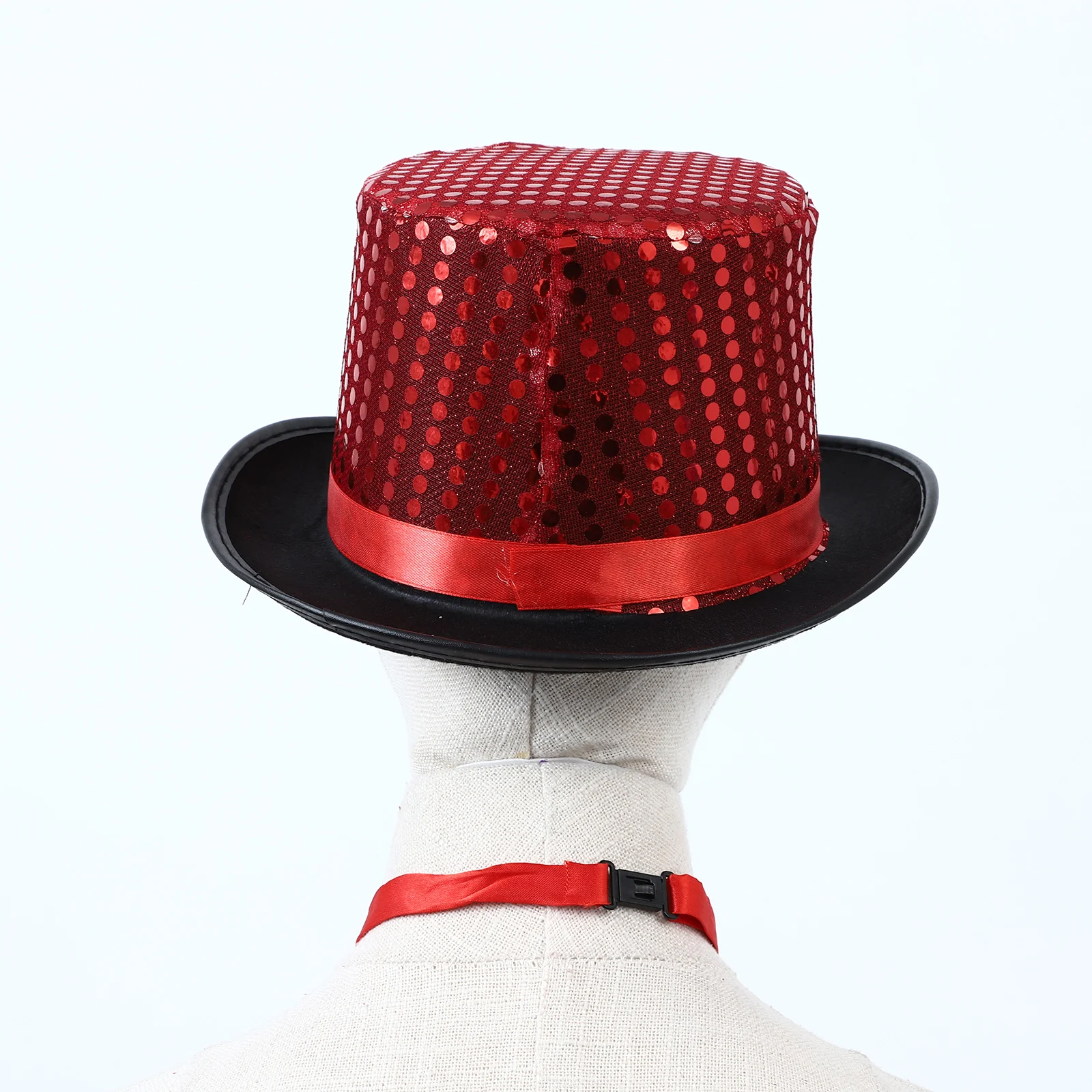 Conjunto de 3 peças para festivais e festas, com chapéu de palhaço, gravata borboleta e varinha destacável para performance de palco.