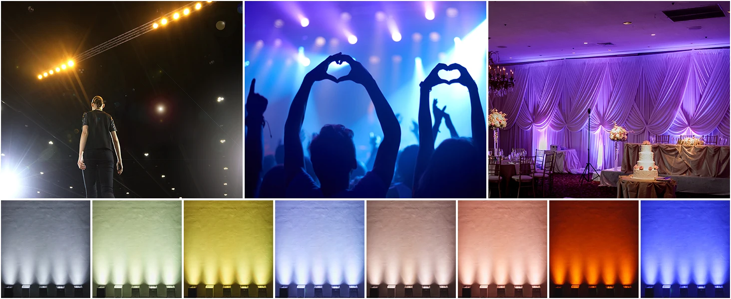 U'King 4PCS 6x18W 6IN1 RGBAW + UV Par Licht mit Tasche DMX Fernbedienung WiFi Par Licht Drahtlose LED Bühne Licht für DJ Bar Party – Detail 2