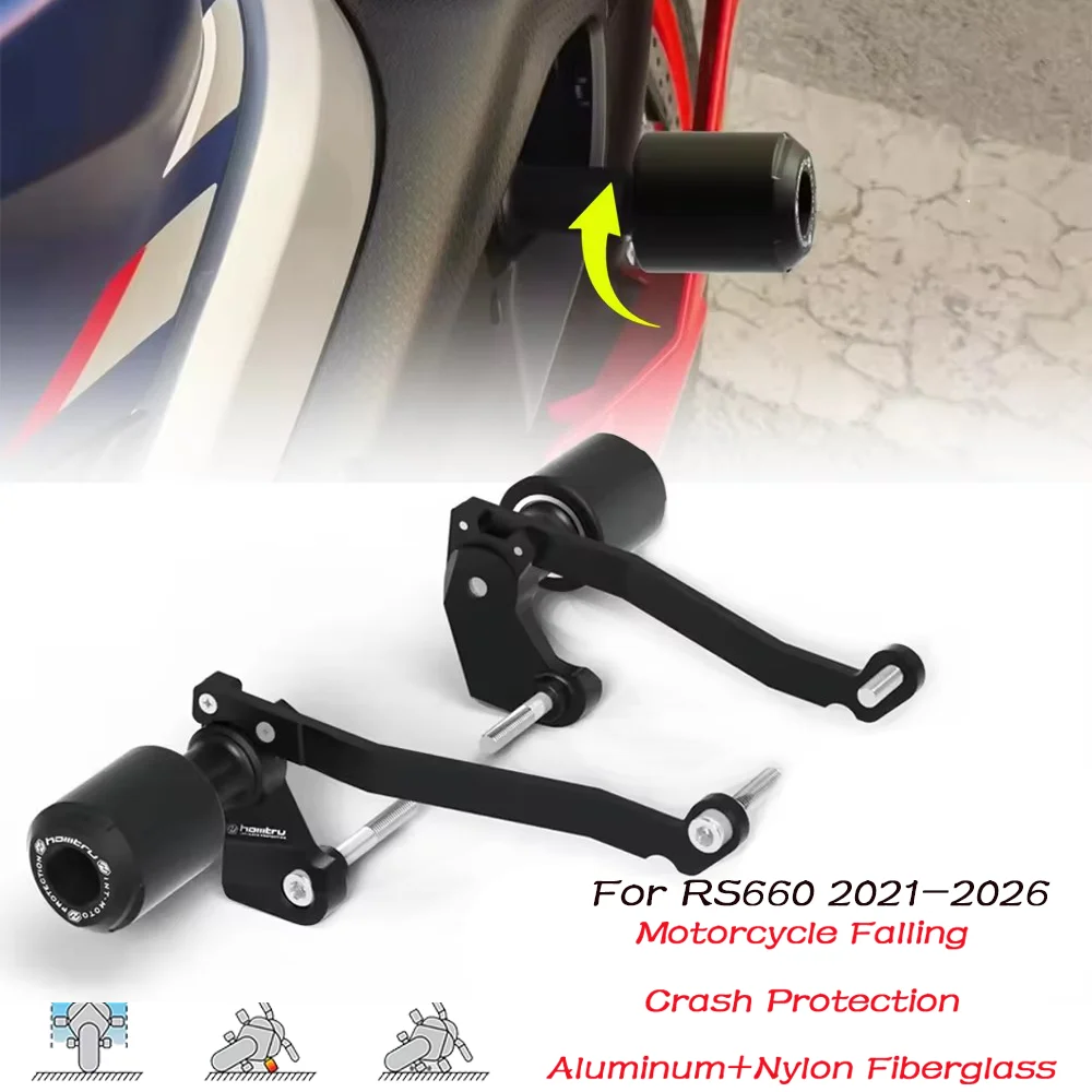 For RS660 2021-2027 Motorcycle Falling Protection Frame Slider Fairing Guard Crash Pad Protector