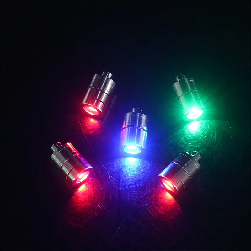 1Pc Keychain Charms Light LED Pendant Making Purse Collar Dog Flashlight Up Handbag Key Ring Safety Mini Emergency Flashlights