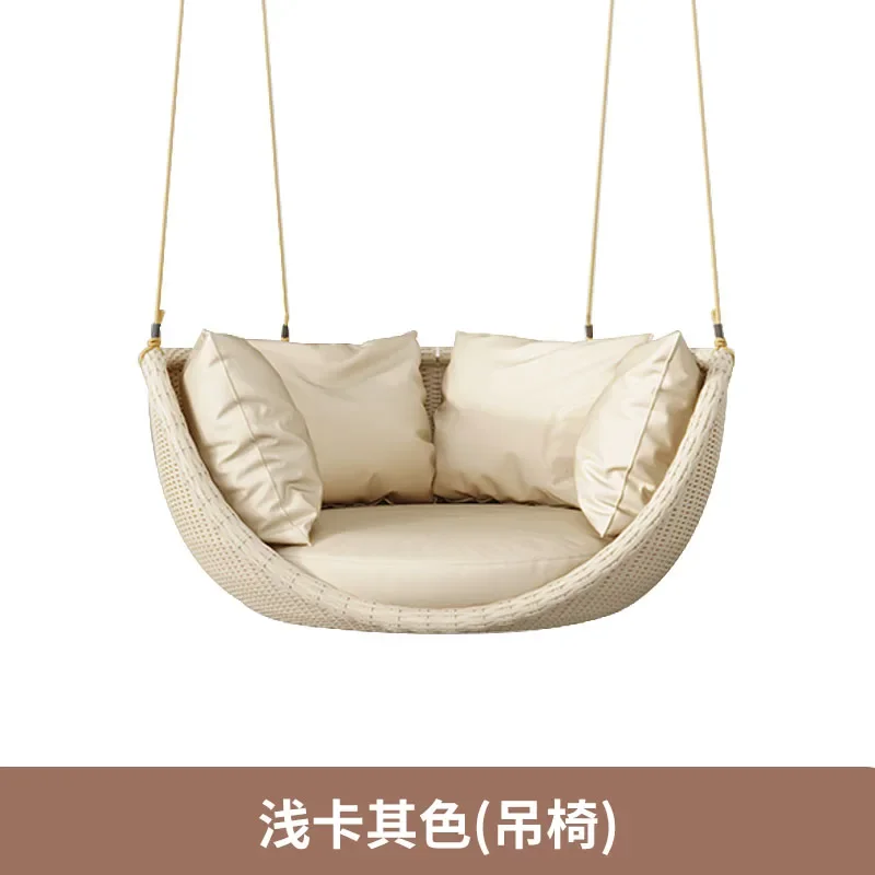 Outdoor swing hanging basket indoor balcony casual rattan seat terrace single indoor Nordic rocking chair