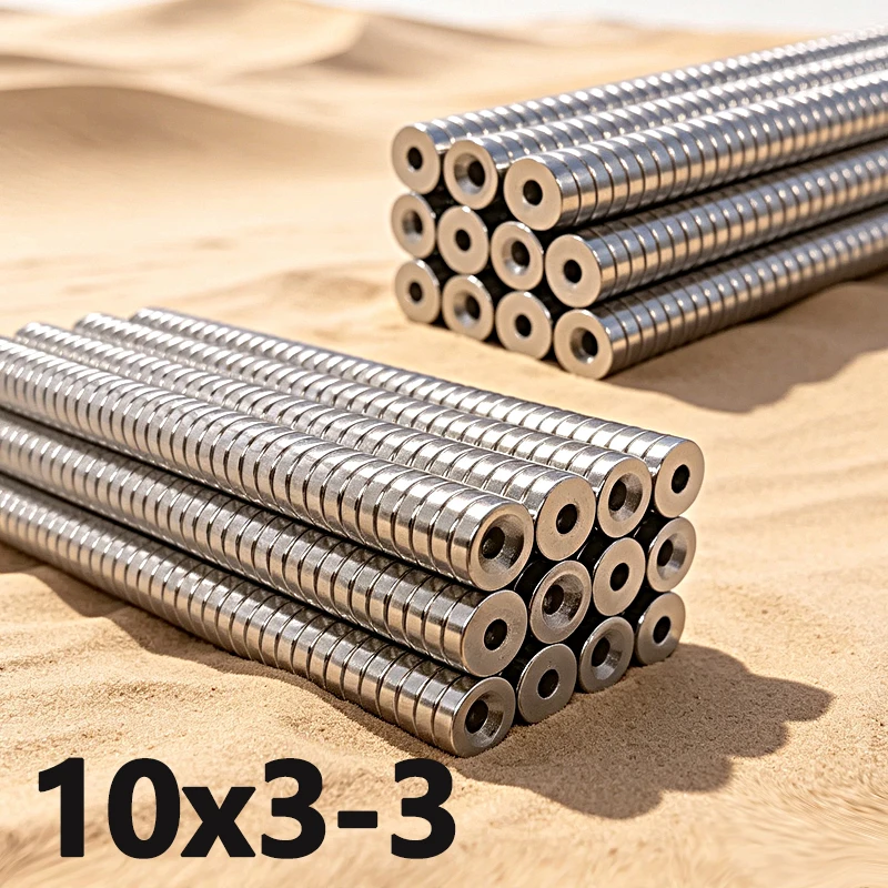 5-500pcs 10x3-3mm Magnet N35 NdfeB 10*3-3mm Accessory Fridge Magnets Permanent Magnetic Imanes Round Hole Shape Neodymium Magnet