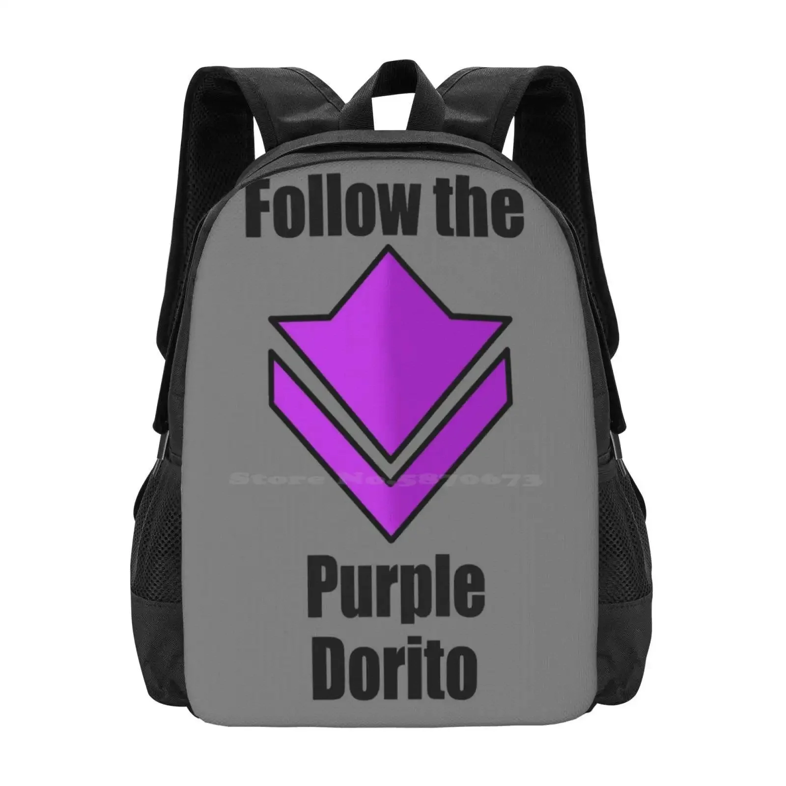 

Commander's Compendium-Purple Hot Sale Backpack Fashion Bags Guild Wars 2 Commander Compendium Tag Blue Dorito Charr World Vs