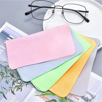 5Pcs Soft Chamois Glasses Cleaner Eyeglasses Microfiber Clean Cloth for Lens Phone Screen Cleaning Wipes Tools