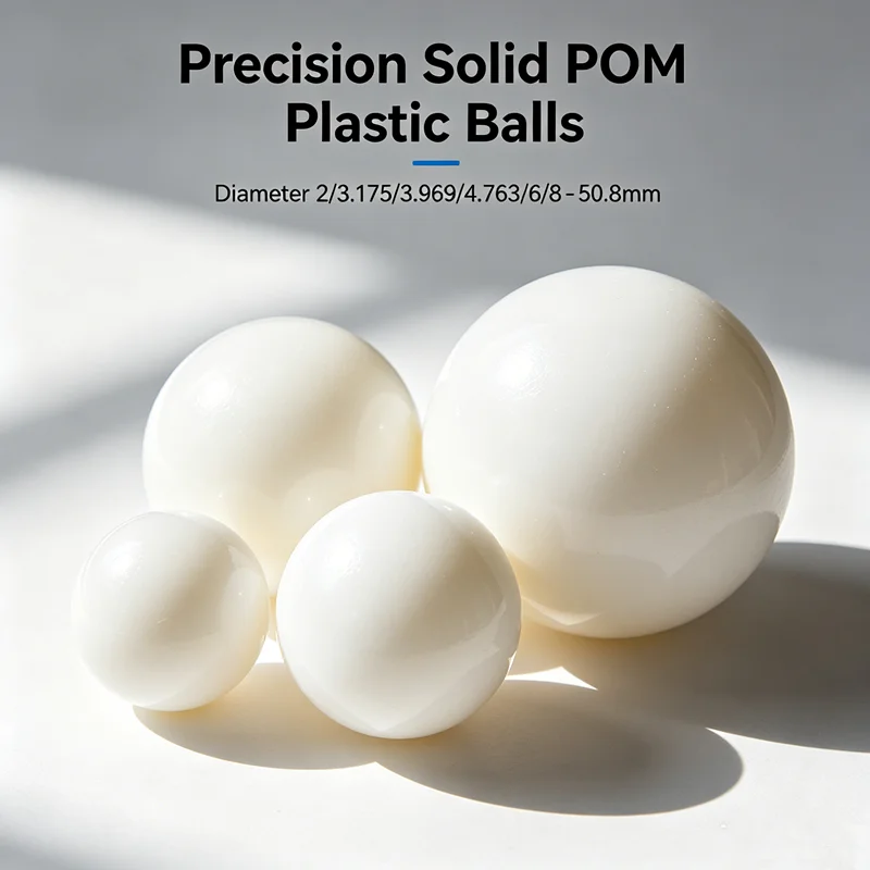Precision Solid POM Plastic Balls White Polyoxymethylene Bearing Rolling Beads 2/3.175/3.969/4.763/6/8/9/10/12/14/15/19/50.8mm