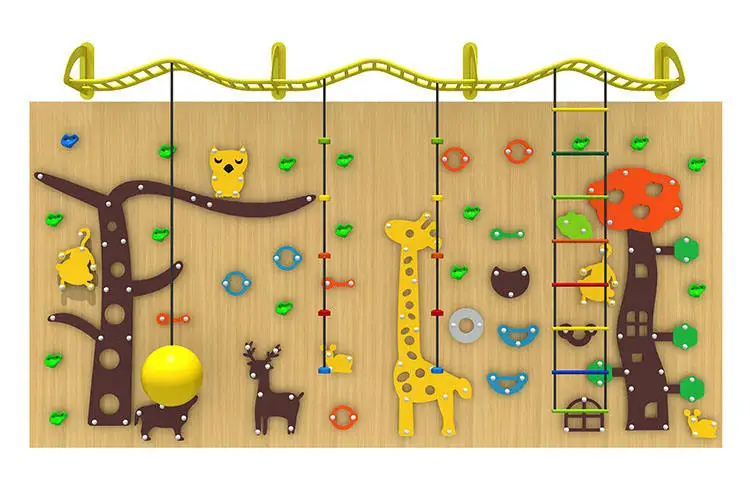 Kids Indoor Multi-function Rock Climbing Wall Toddler Exercise Playground Equipment for Kindergarten