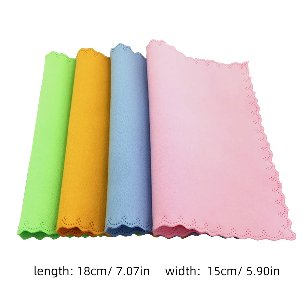 10 قطعة قماش تنظيف النظارات 6x7 بوصة مادة ستوكات لينة خالية من الوبر للأسطح الحساسة عدسة الكاميرا شاشة الهاتف