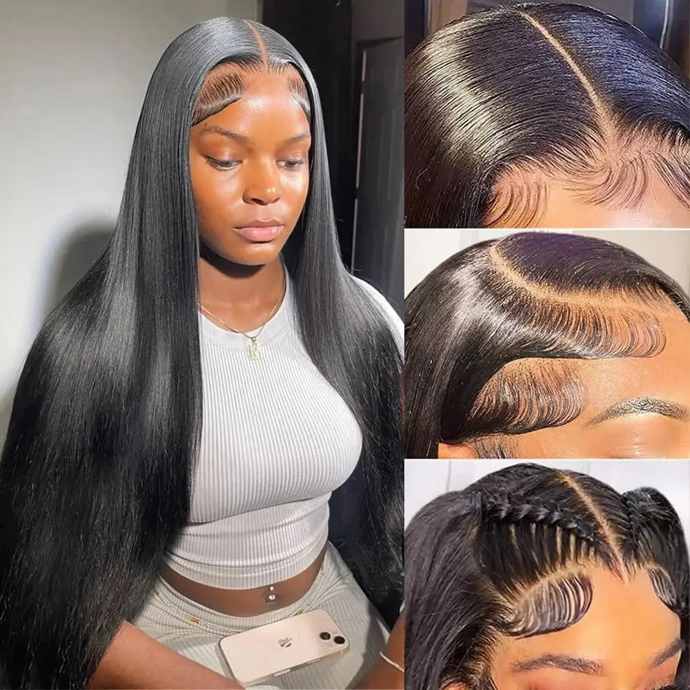 

13x4 Lace Front Wigs Human Hair 28 Inch Straight HD Lace Front Wigs Human Hair 180% Density 13x6 Frontal Wigs