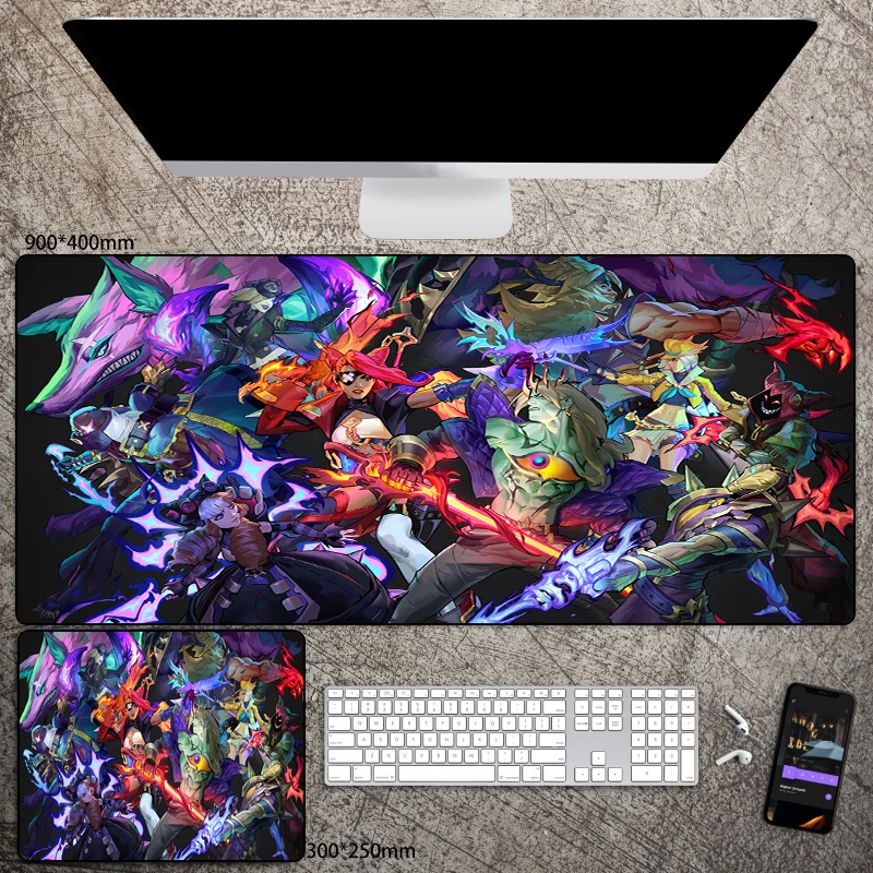 League of ATIONS End Vibenz40 x 90mm Extra Large Anime Tapis de souris, Clavier d'ordinateur, Accessoires de jeu, Anti-Ald Comic MouseSub Carpet