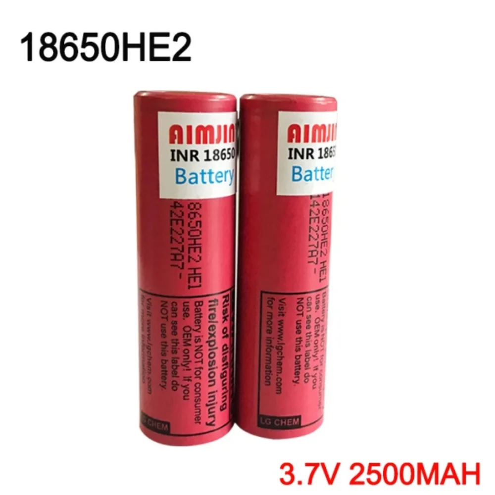 

100% Original 18650 HE2 3.7V Battery 2500mAh 20A Rechargeable Battery HE2 18650 Battery Power Tools+charger