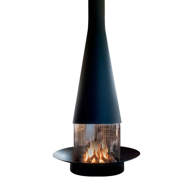 Custom-Made Metal Wall-Mounted Fireplace Ethanol Heater Indoor Villa Energy-Saving Decorative Heating view 6