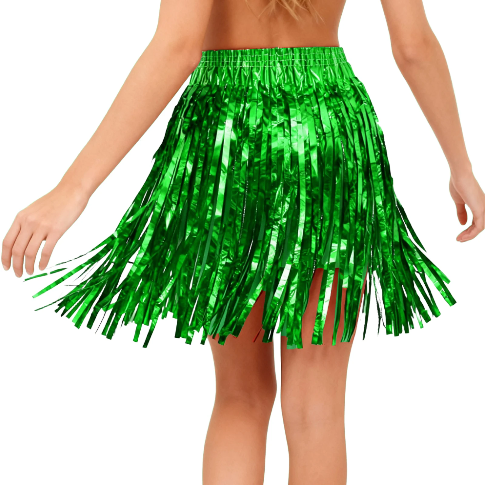 هاواي التشجيع مهدب التنانير النساء لامعة الترتر شرابات معدنية تنورة رقص اللاتينية الرقص الجاز ملابس رقص الشارع الشهير