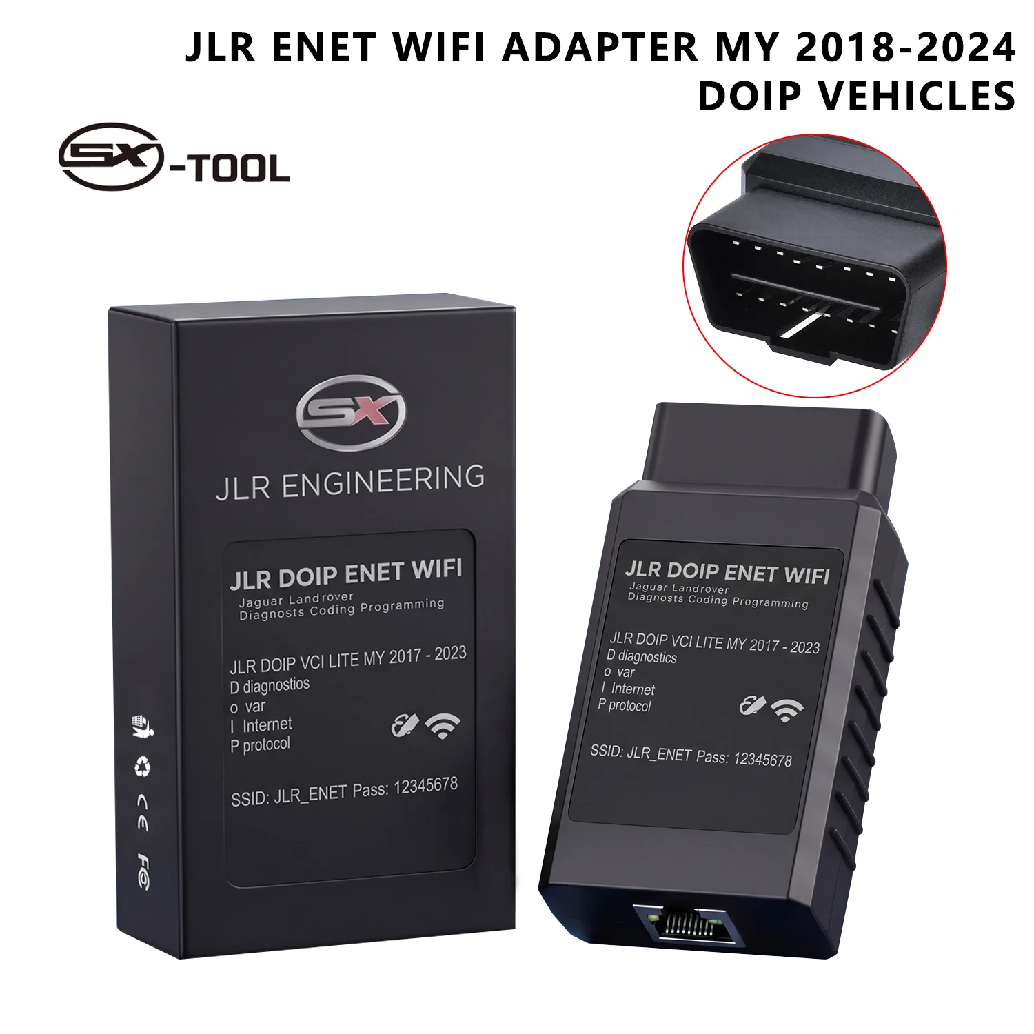 JLR ENET WiFi DoIP Adapter for Land Rover Jaguar 2018-2023–VCI Coding & Programming Tool–No Pathfinder Subscription Required
