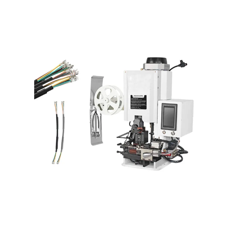 Máquina prensadora peladora de cables silenciosa, máquina prensadora de terminales de barril abierto, la más nueva herramienta de prensado de tiras de cables eléctricas